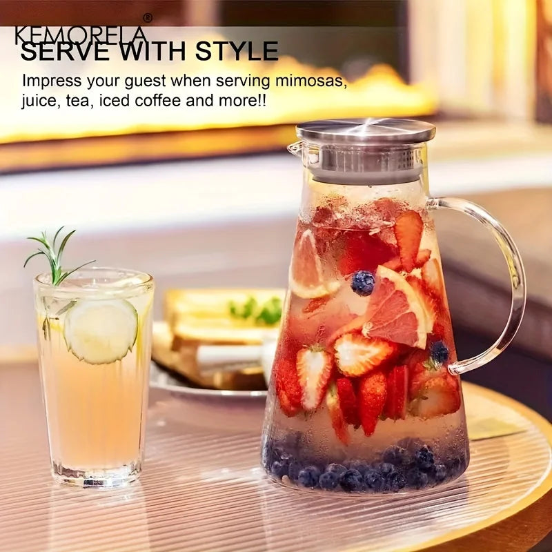 CrystalFlow Heat-Resistant Glass Water Jug