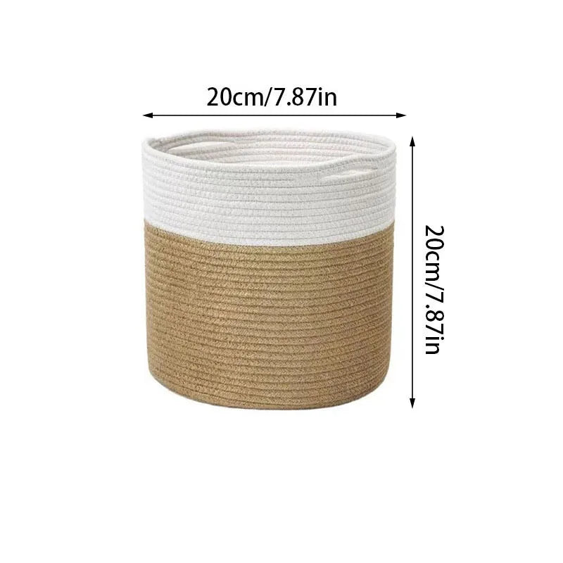 Handcrafted Cotton Rope Storage Basket