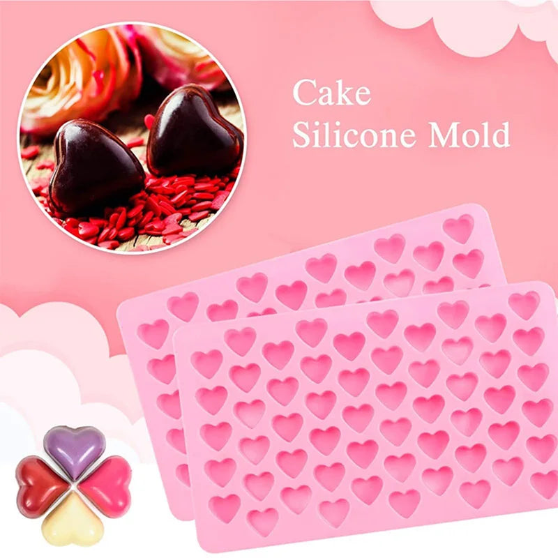 Moldes de silicona con forma de corazón