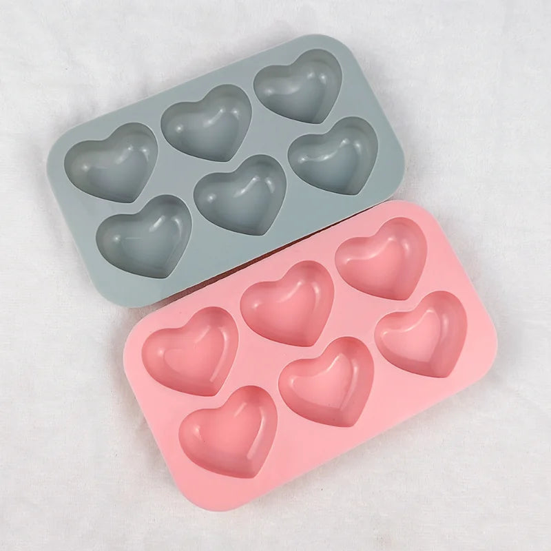 Molde de silicona de 6 cavidades SweetHearts: perfecto para hornear y hacer manualidades durante todo el año