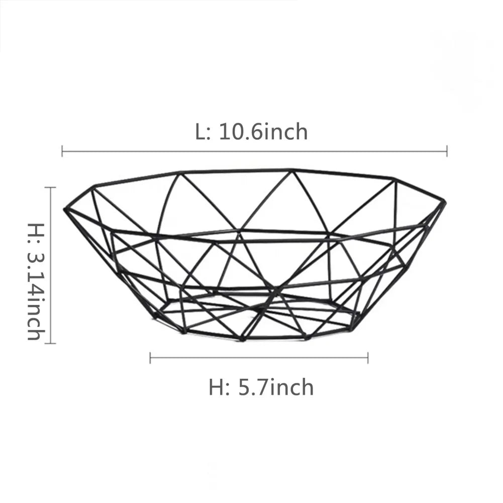 Elegant Metal Wire Fruit Basket – Multi-Purpose Storage