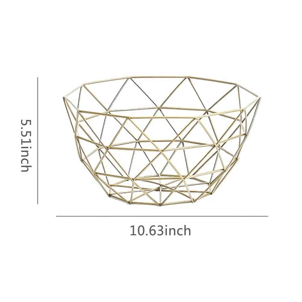Elegant Metal Wire Fruit Basket – Multi-Purpose Storage