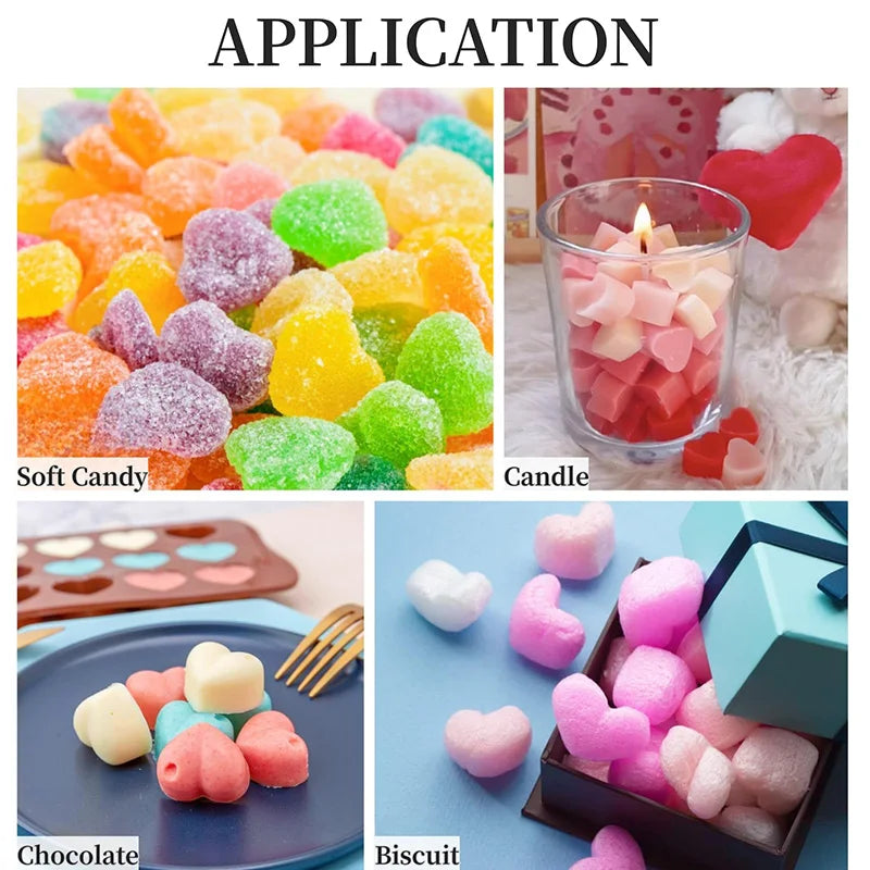 Moldes de silicona con forma de corazón
