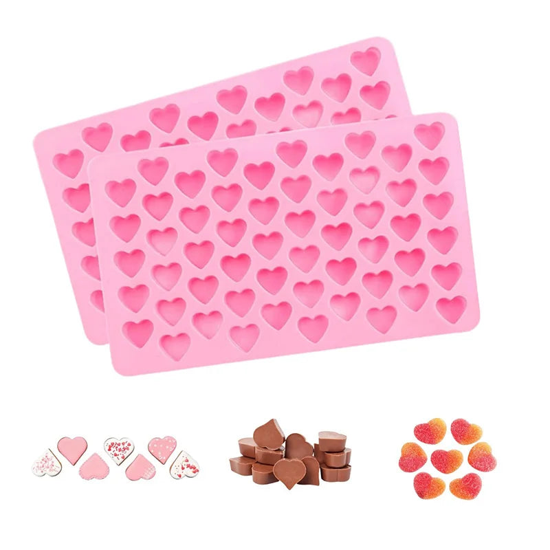 Moldes de silicona con forma de corazón