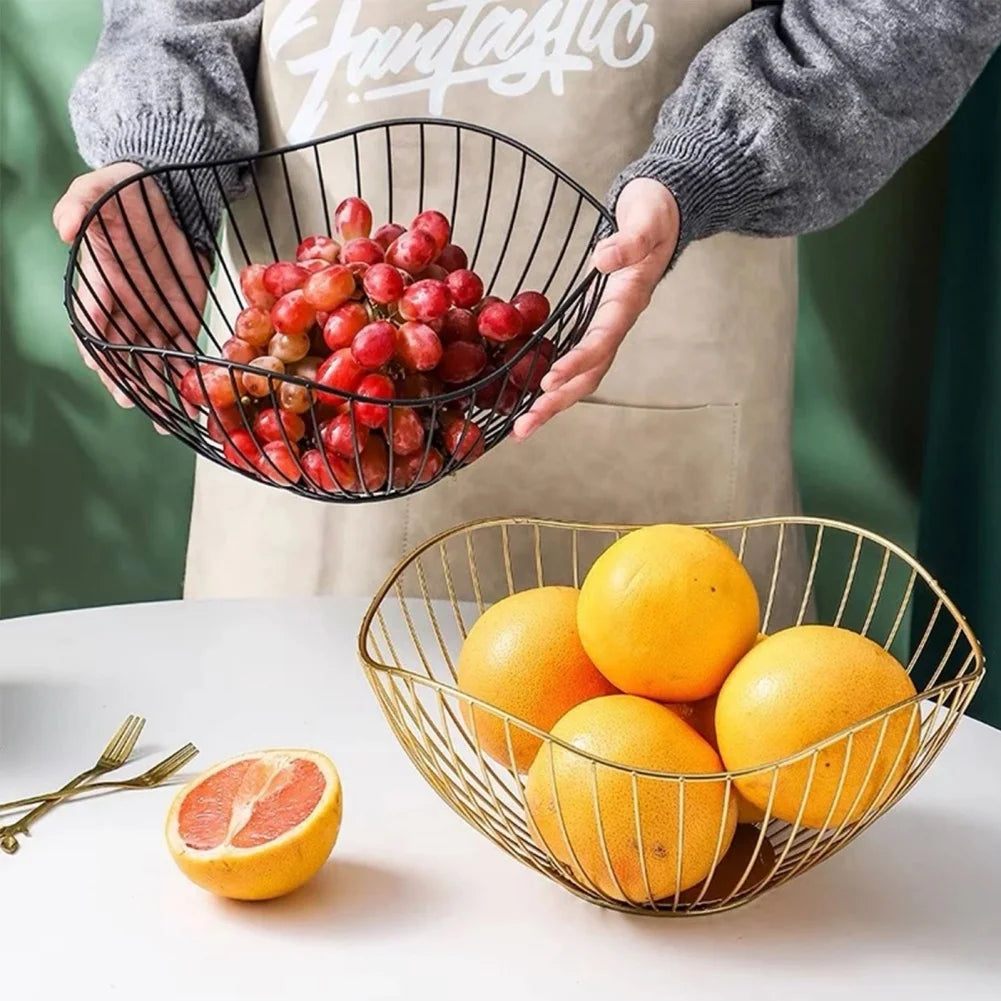 Elegant Metal Wire Fruit Basket – Multi-Purpose Storage
