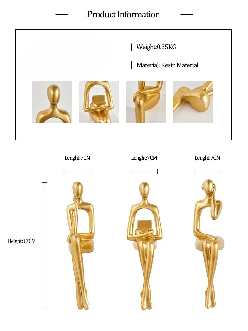 Mindful Elegance Abstract Thinker Statue
