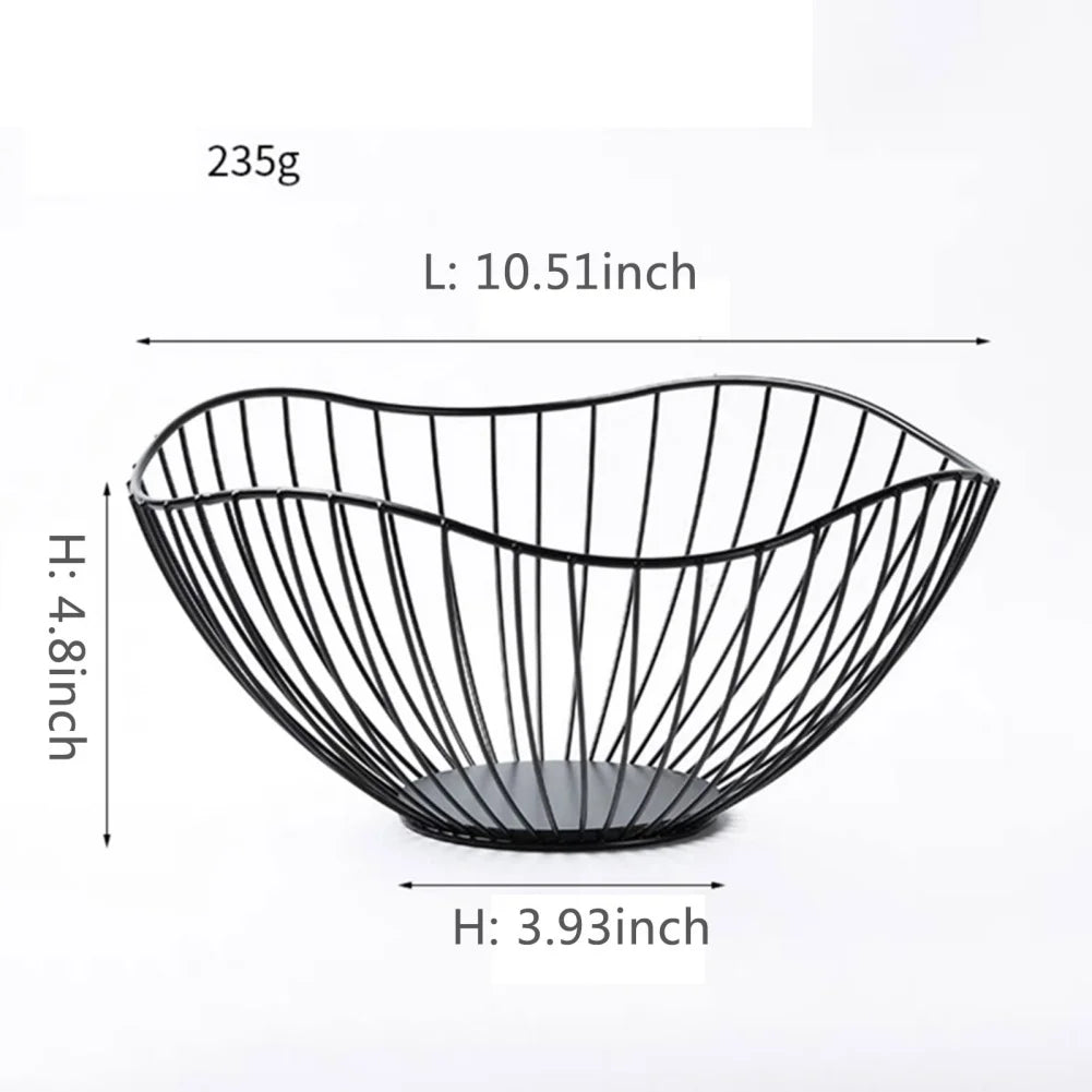 Panier à fruits élégant en fil métallique – Rangement polyvalent