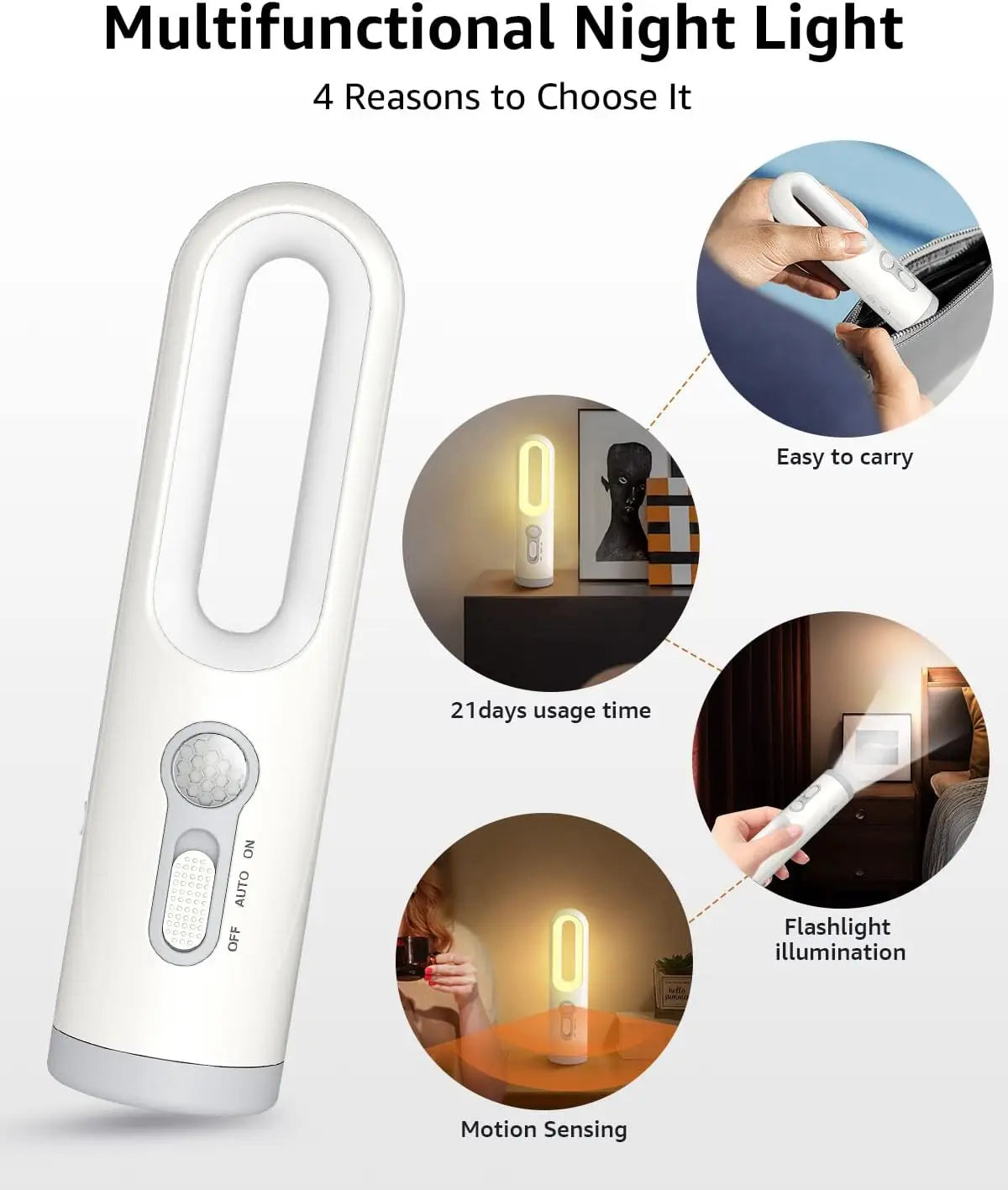 GlowGuide Motion Sensor Flashlight