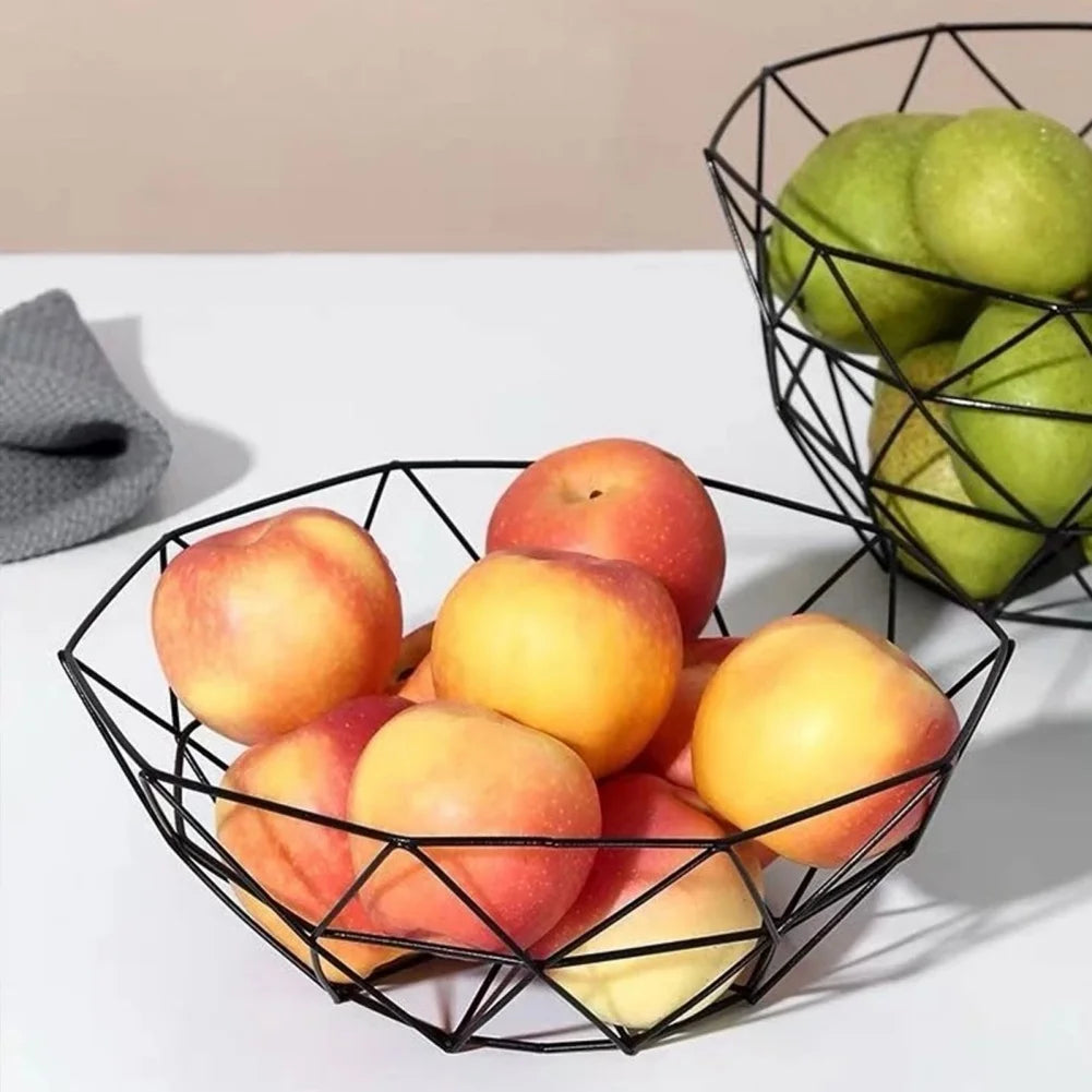 Panier à fruits élégant en fil métallique – Rangement polyvalent