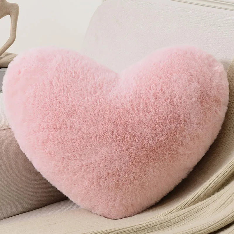 FluffyHeart Plush Cushion