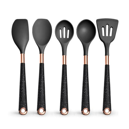 LuxeGri Heat-Resistant Cooking Set – Effortless Cooking, Elegant Design