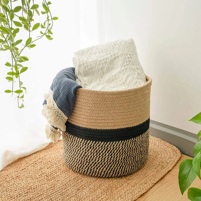 Handcrafted Cotton Rope Storage Basket