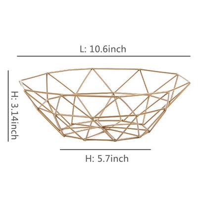 Panier à fruits élégant en fil métallique – Rangement polyvalent