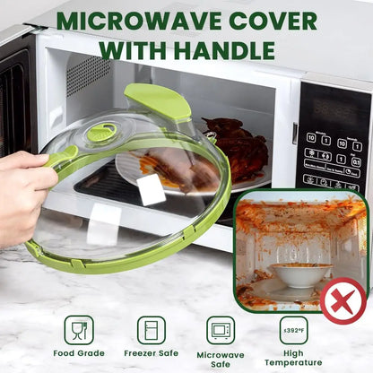 Clear Microwave Splatter Cover with Steam Vent