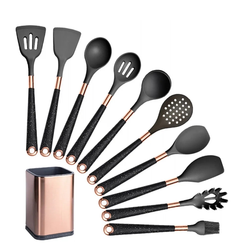 LuxeGri Heat-Resistant Cooking Set – Effortless Cooking, Elegant Design