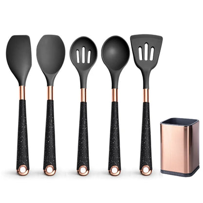 LuxeGri Heat-Resistant Cooking Set – Effortless Cooking, Elegant Design