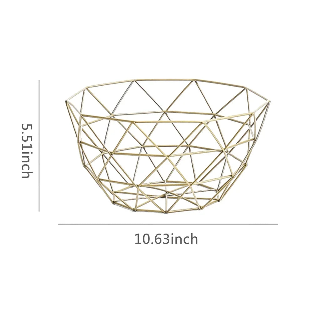 Panier à fruits élégant en fil métallique – Rangement polyvalent