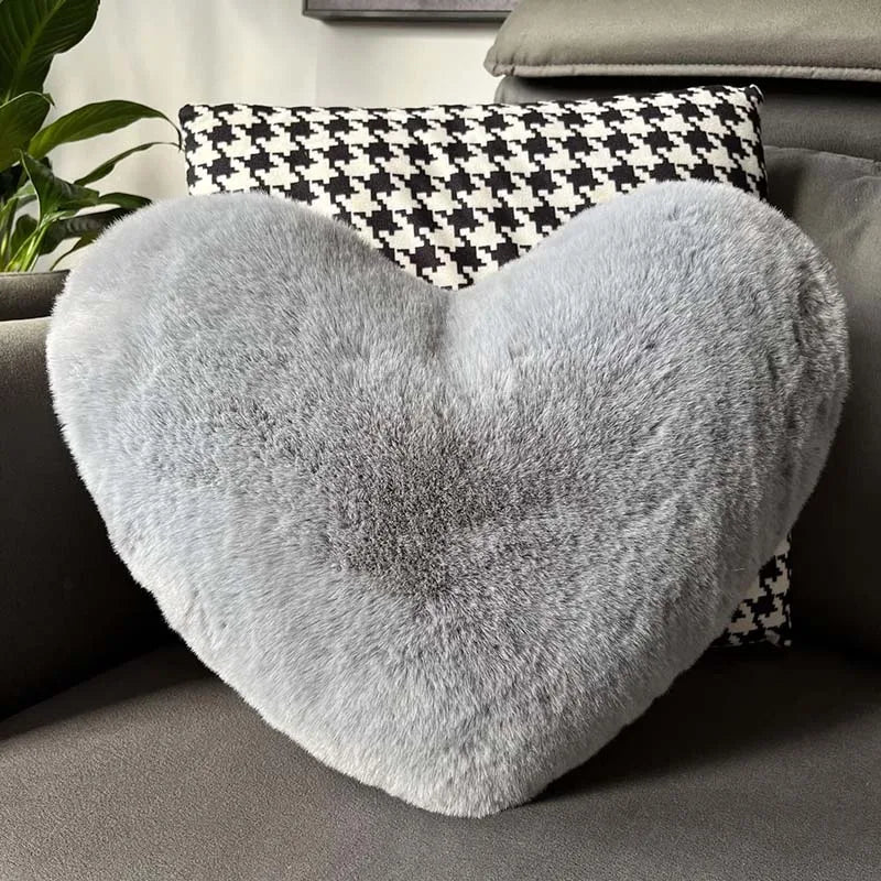 FluffyHeart Plush Cushion