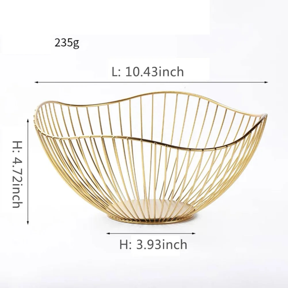 Panier à fruits élégant en fil métallique – Rangement polyvalent