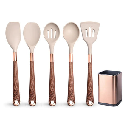 LuxeGri Heat-Resistant Cooking Set – Effortless Cooking, Elegant Design