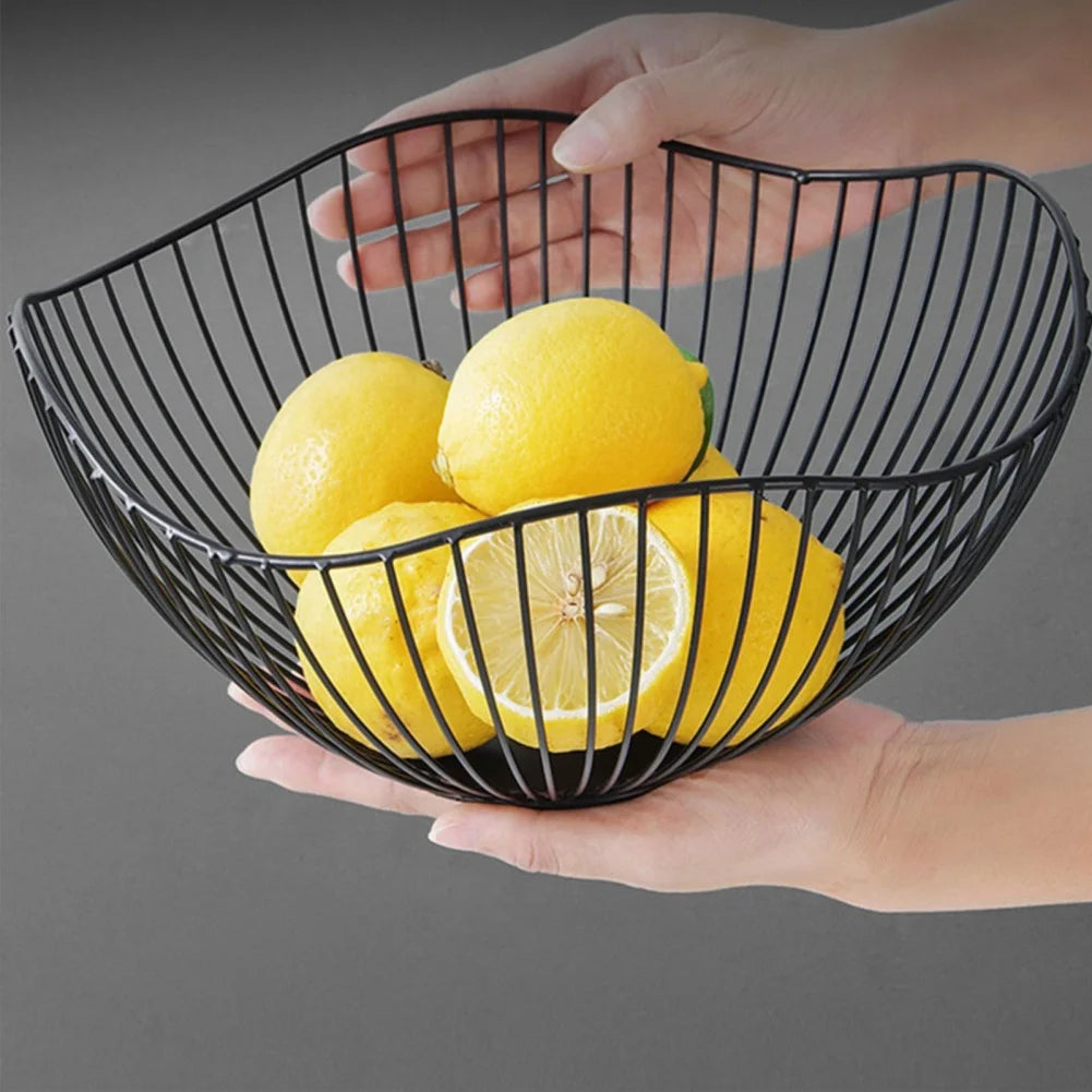 Panier à fruits élégant en fil métallique – Rangement polyvalent