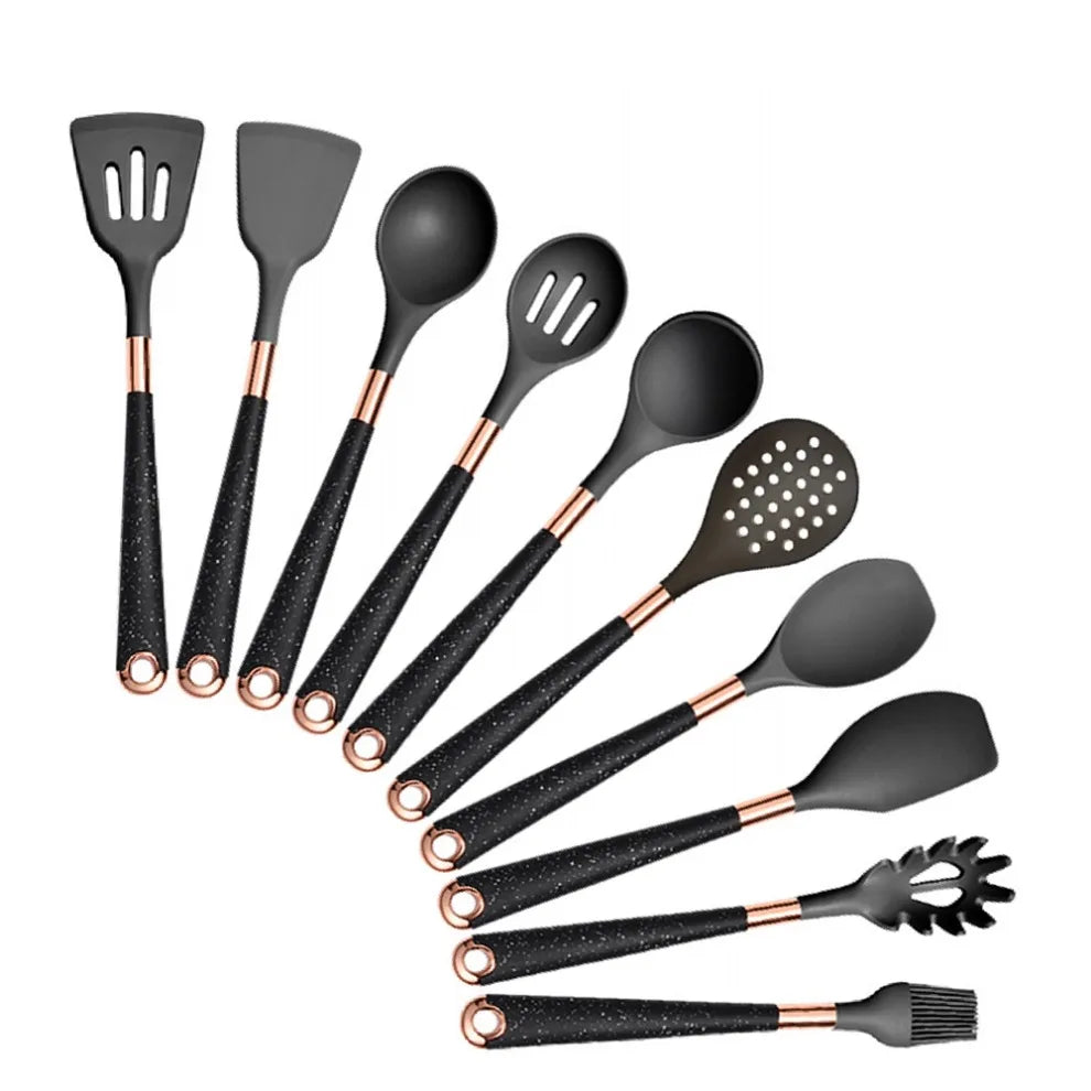 LuxeGri Heat-Resistant Cooking Set – Effortless Cooking, Elegant Design