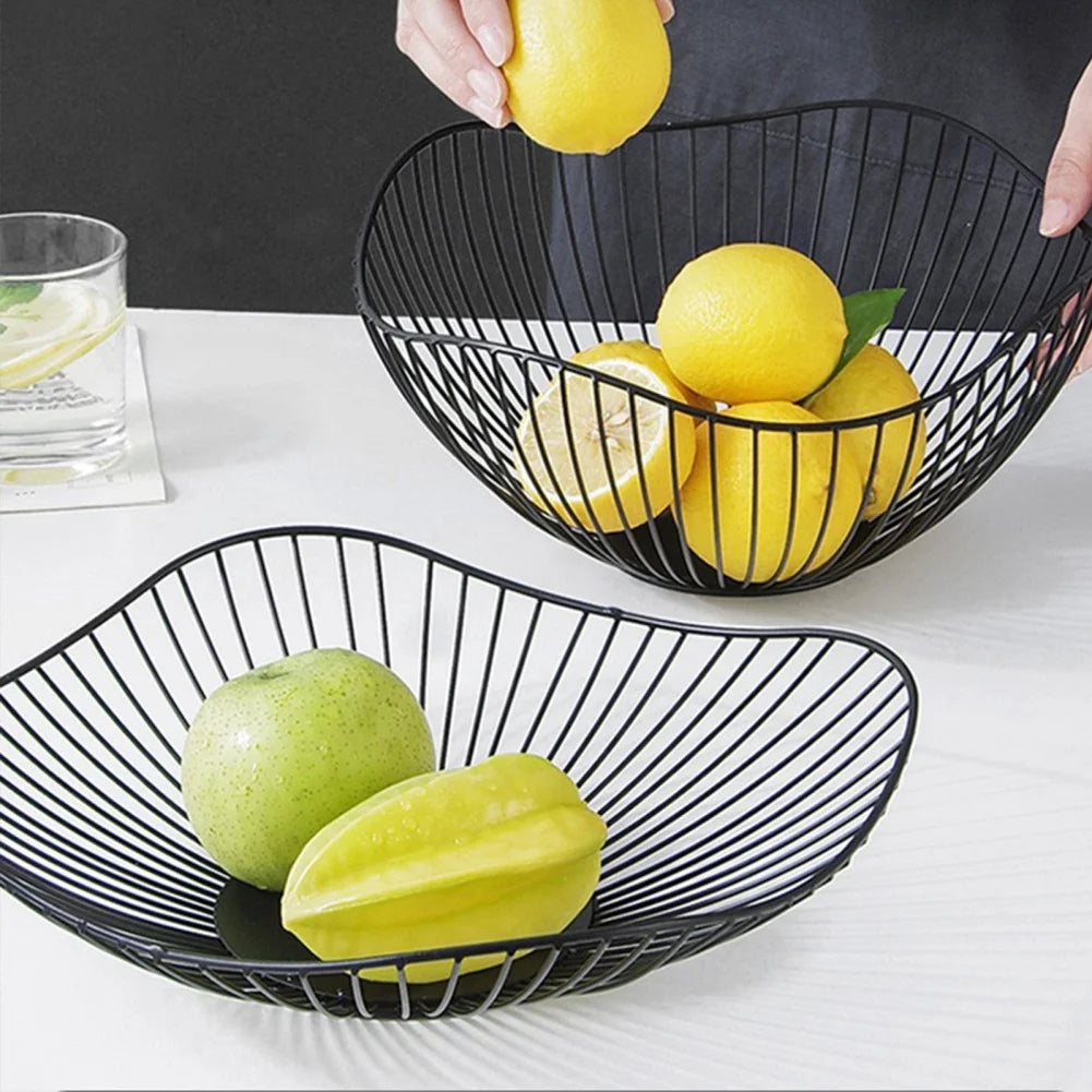 Panier à fruits élégant en fil métallique – Rangement polyvalent