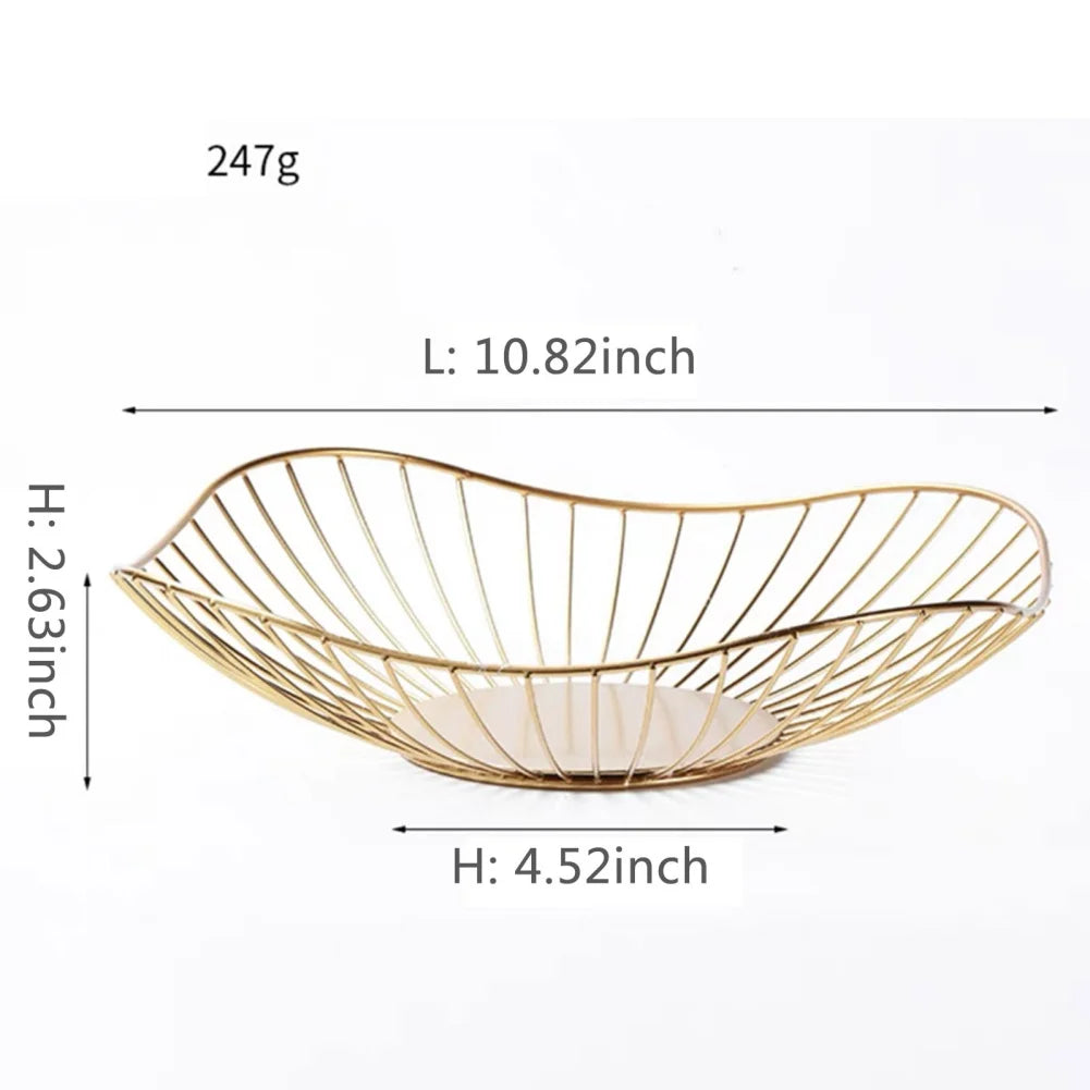 Panier à fruits élégant en fil métallique – Rangement polyvalent