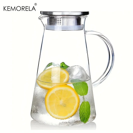 CrystalFlow Heat-Resistant Glass Water Jug