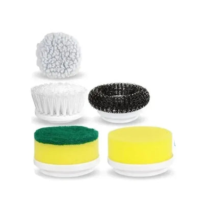 Electric Power Scrubber – 5 Replaceable Heads for Bathroom Cleaning